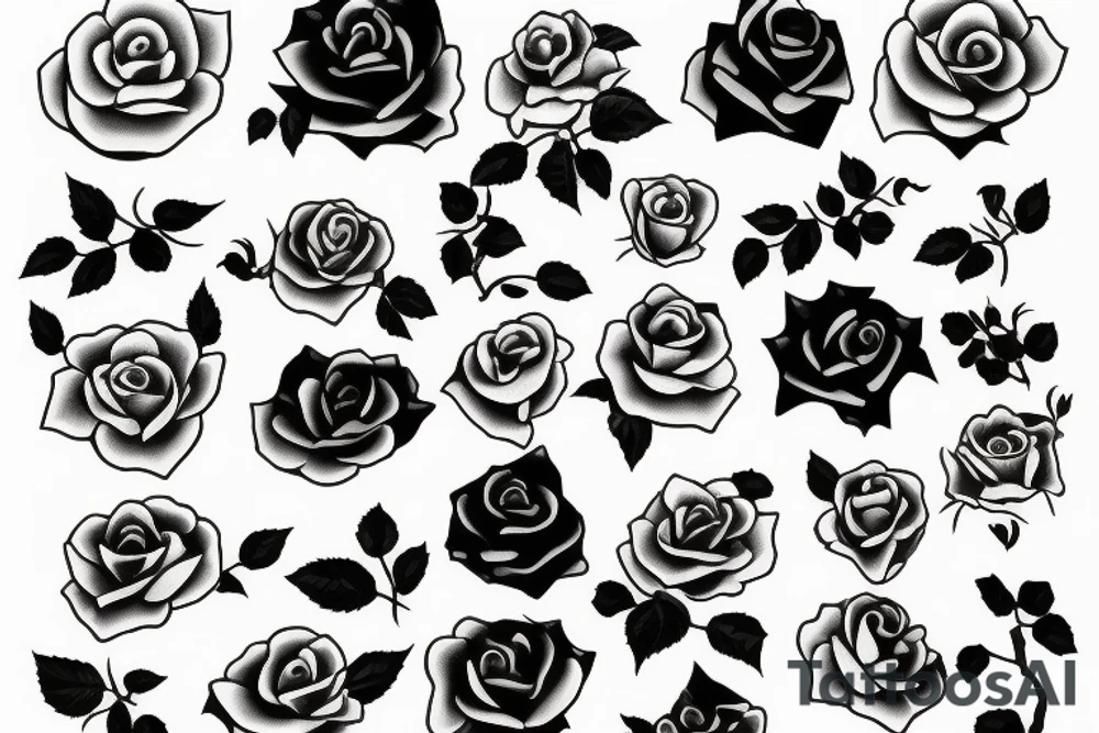 a simple rose tattoo idea