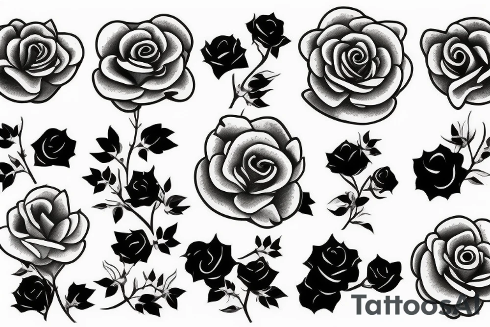 a simple rose tattoo idea