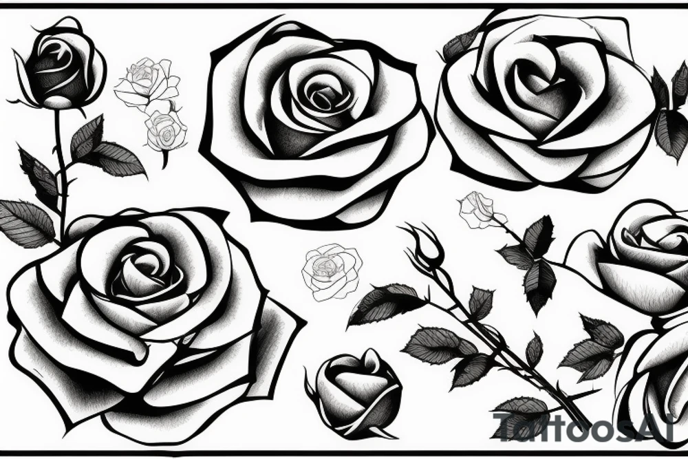 a simple rose tattoo idea