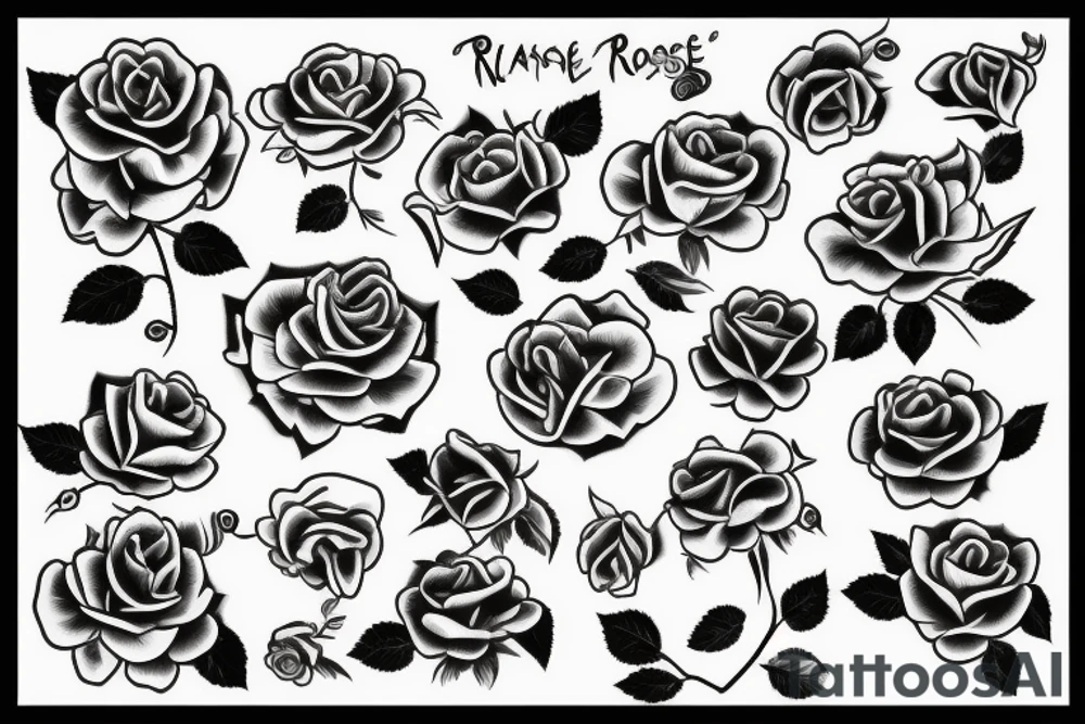 a simple rose tattoo idea