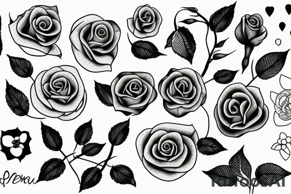a simple rose tattoo idea