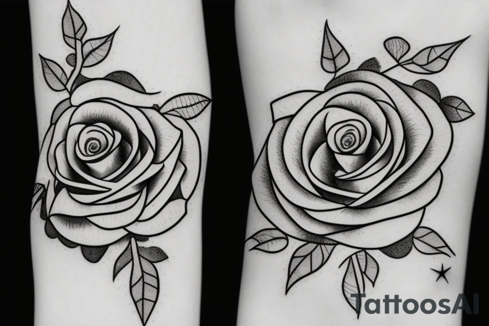 a simple rose tattoo idea