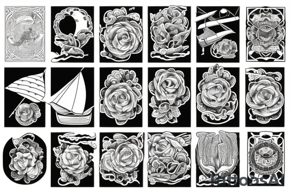 a simple boat tattoo idea