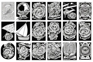 a simple boat tattoo idea