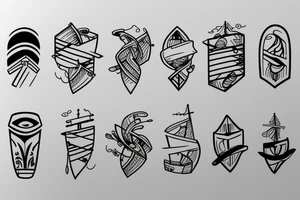 a simple boat tattoo idea