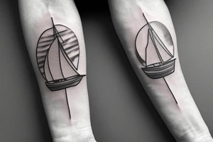 a simple boat tattoo idea