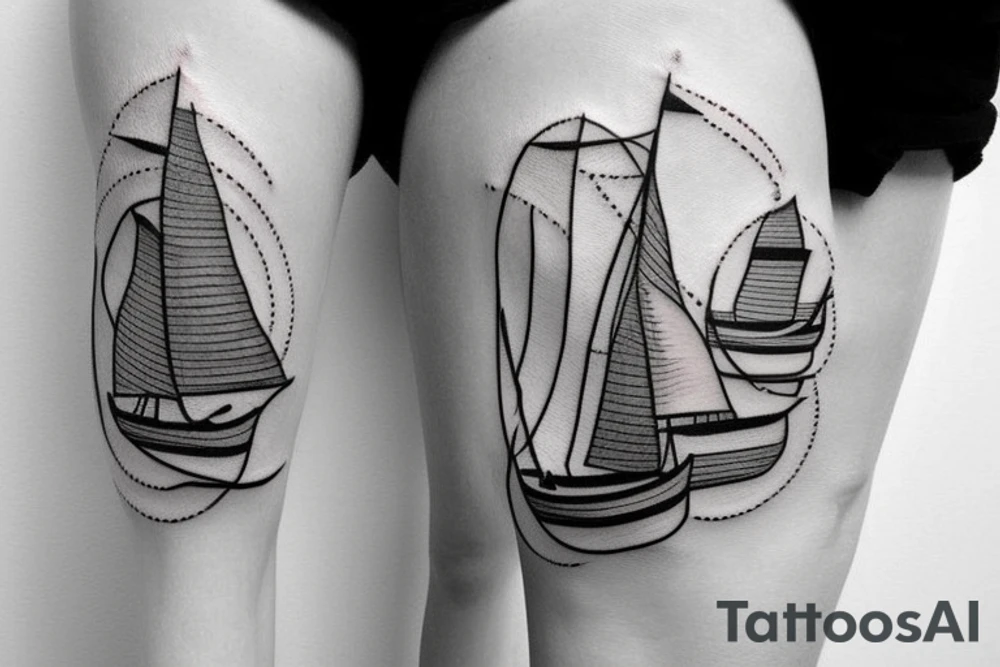 a simple boat tattoo idea