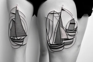 a simple boat tattoo idea