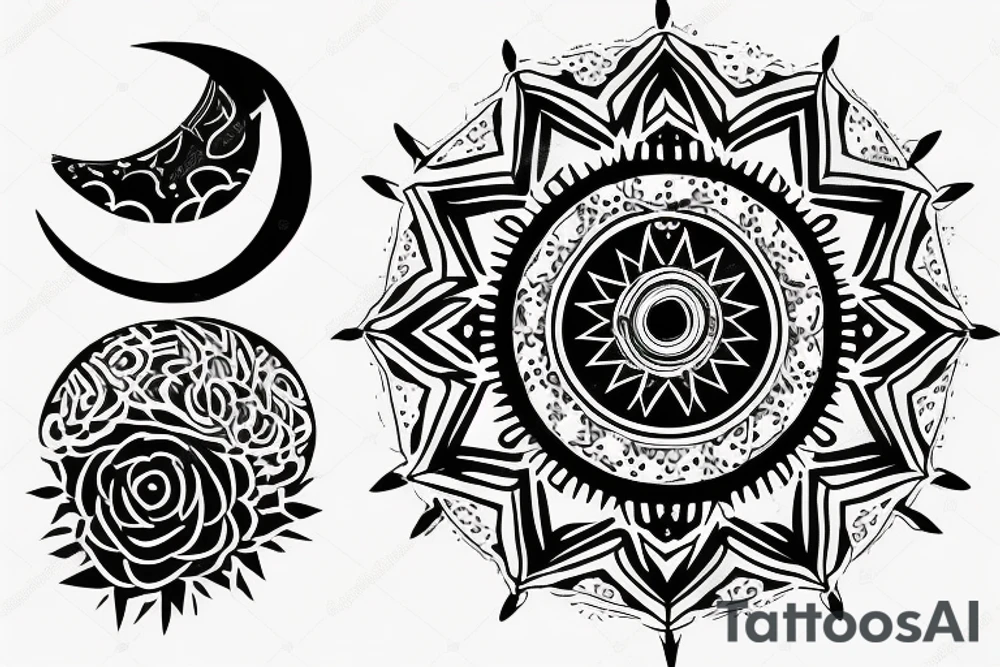 a moon drawing tattoo idea