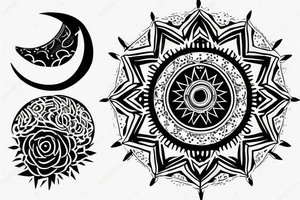 a moon drawing tattoo idea