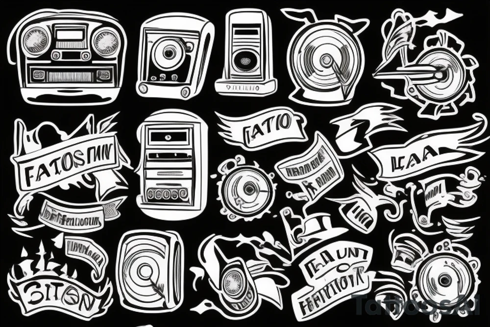 small town radio tattoo idea