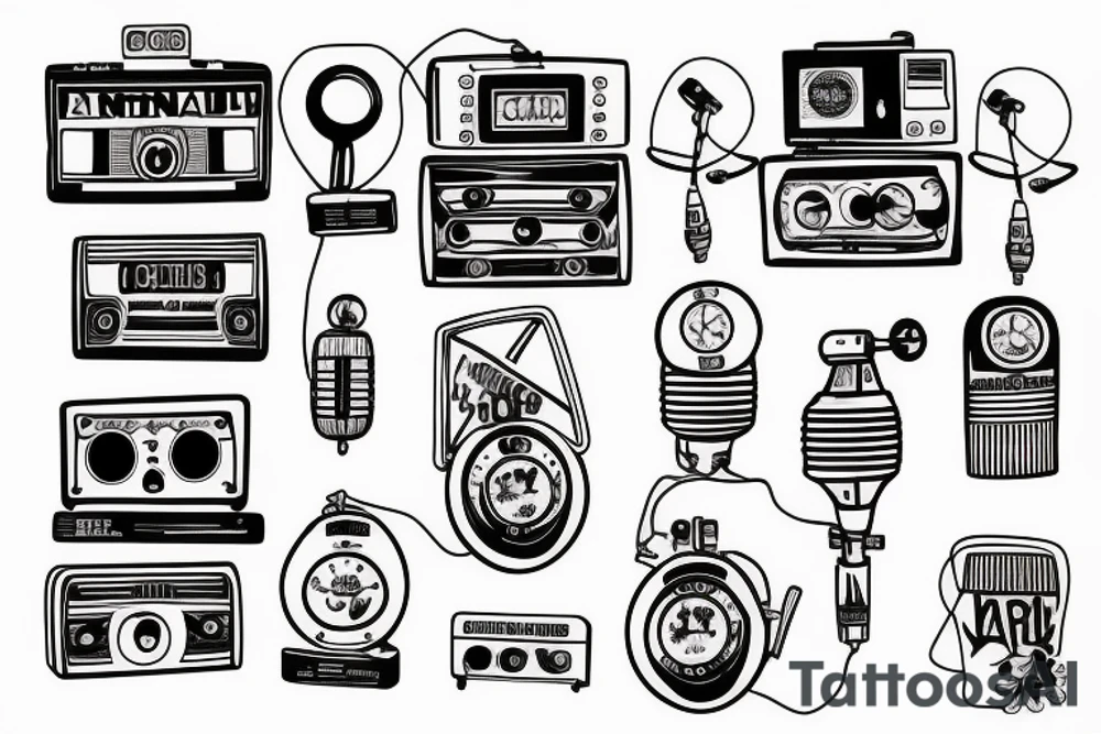 small town radio tattoo idea