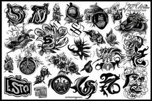the letters S T R tattoo idea