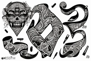 the letters S T R tattoo idea