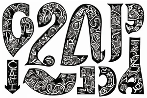 the letters S T R tattoo idea