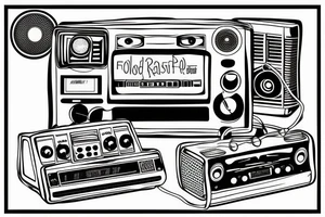 an old school radio from the future tattoo idea