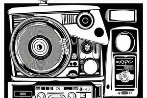 an old school radio from the future tattoo idea