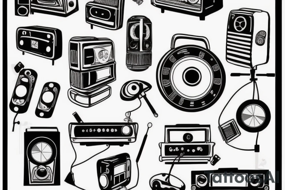 1950's radio tattoo idea