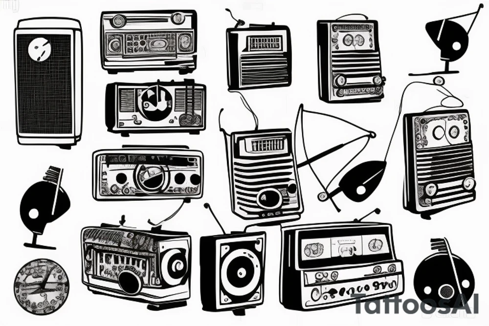 1950's radio tattoo idea