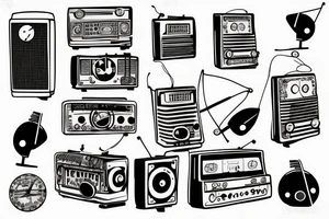 1950's radio tattoo idea