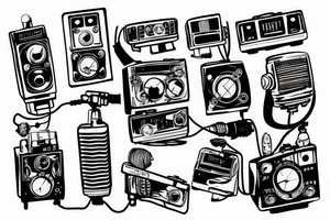 small town radio vibe tattoo idea