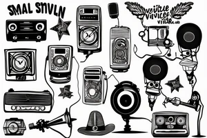 small town radio vibe tattoo idea