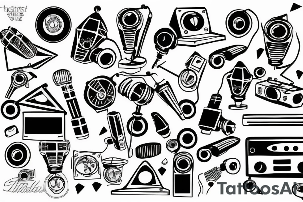 small town radio vibe tattoo idea