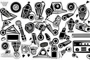 small town radio vibe tattoo idea