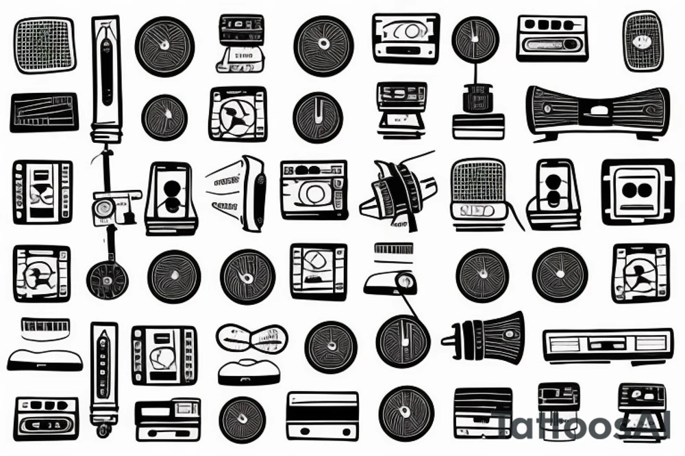 small town radio vibe tattoo idea