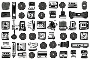 small town radio vibe tattoo idea