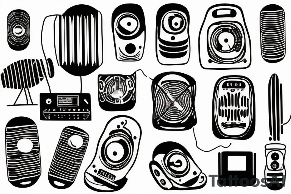 radio waves tattoo idea
