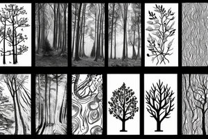 the woods forest trees tattoo idea
