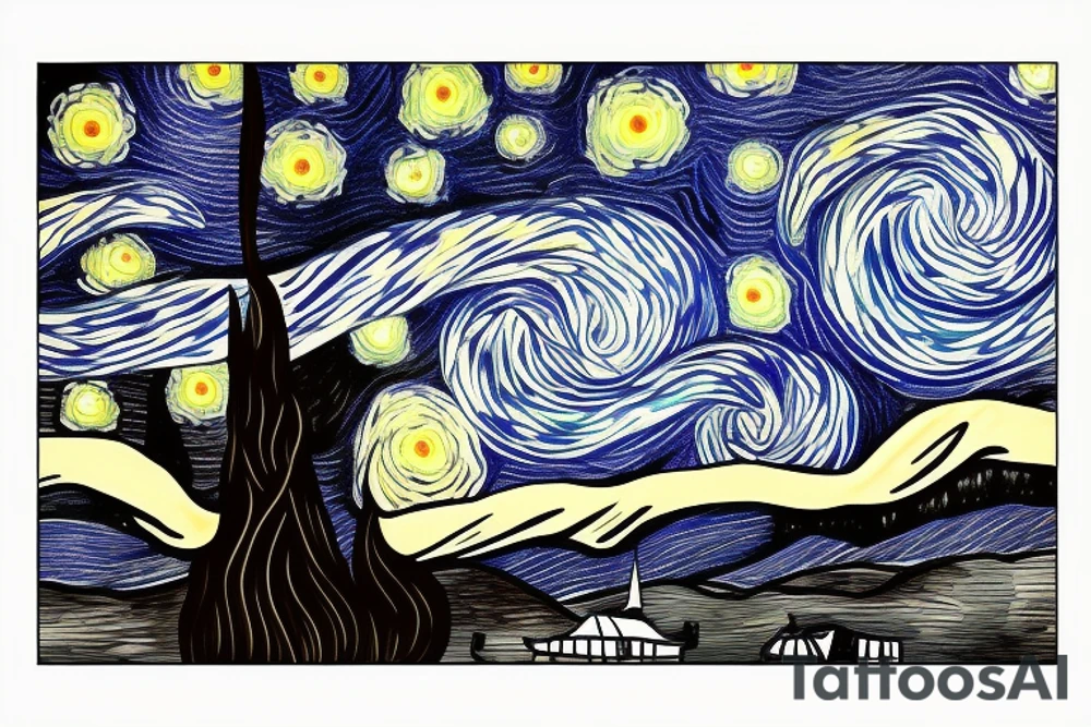 starry night tattoo idea
