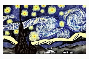 starry night tattoo idea