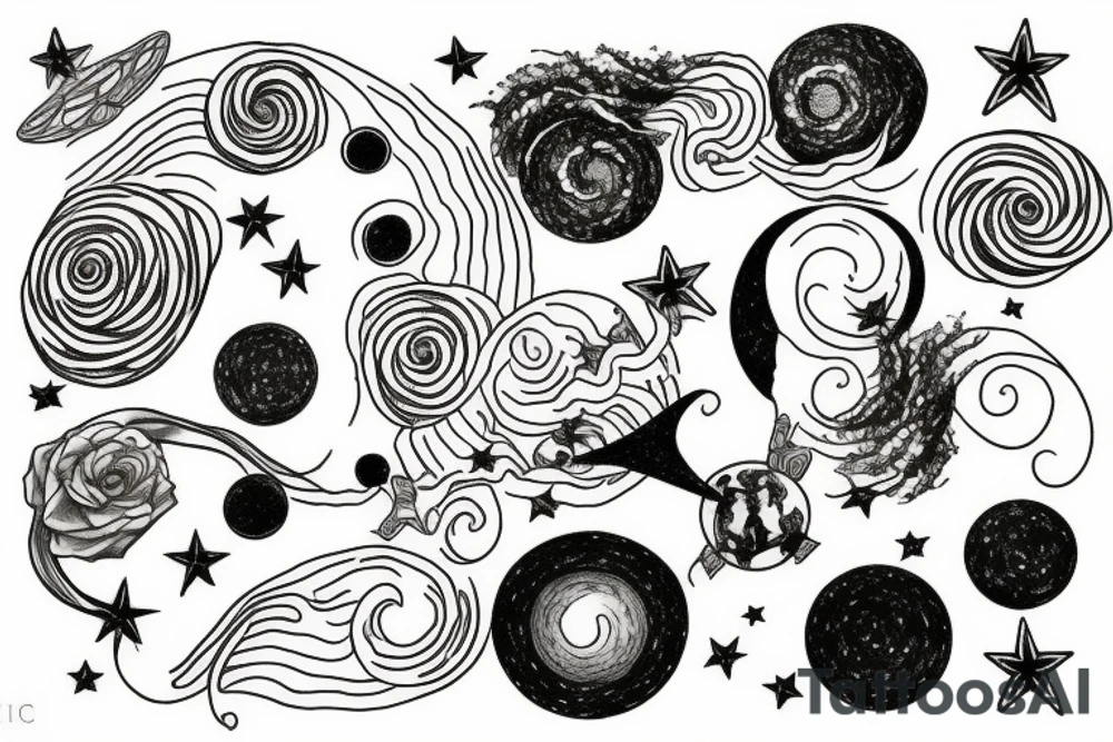 starry night tattoo idea