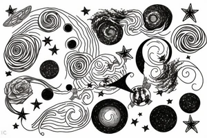 starry night tattoo idea