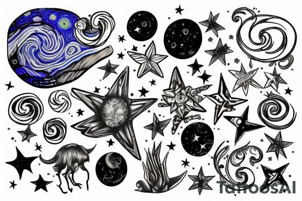 starry night tattoo idea
