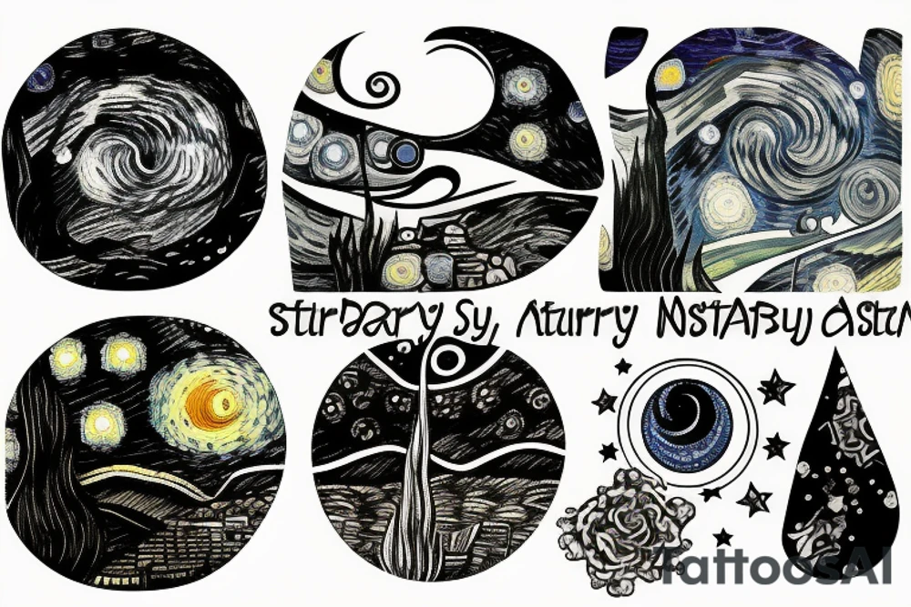 starry night tattoo idea