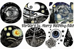 starry night tattoo idea