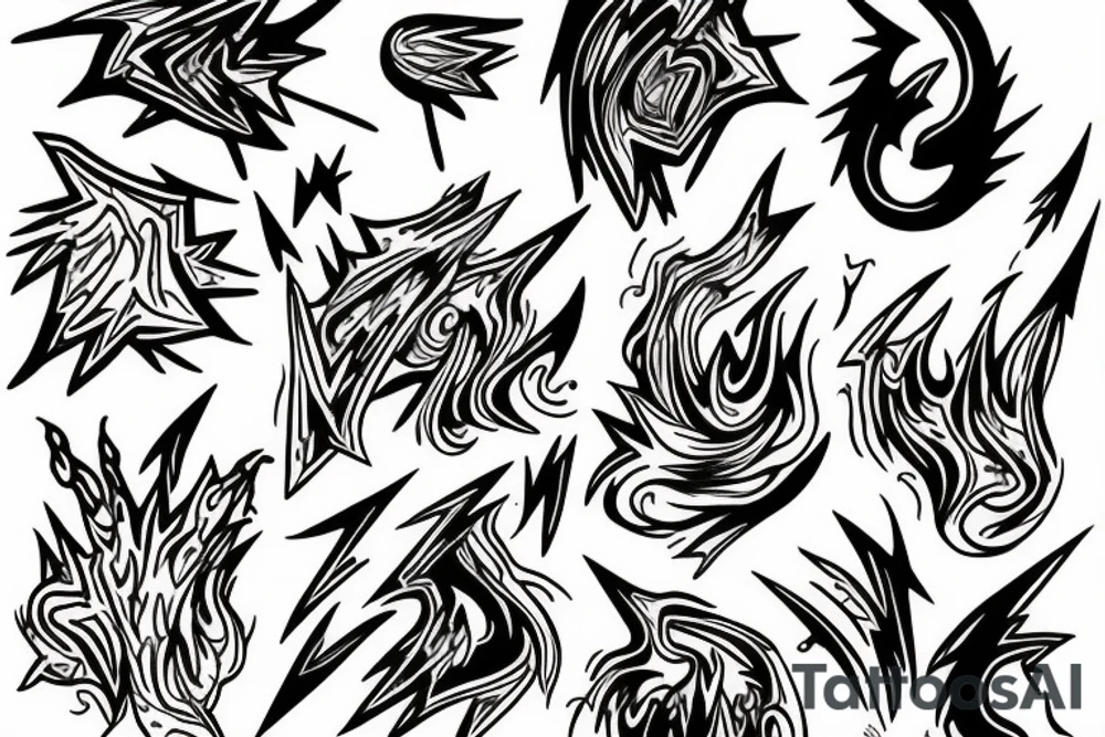 lightning bolt tattoo idea