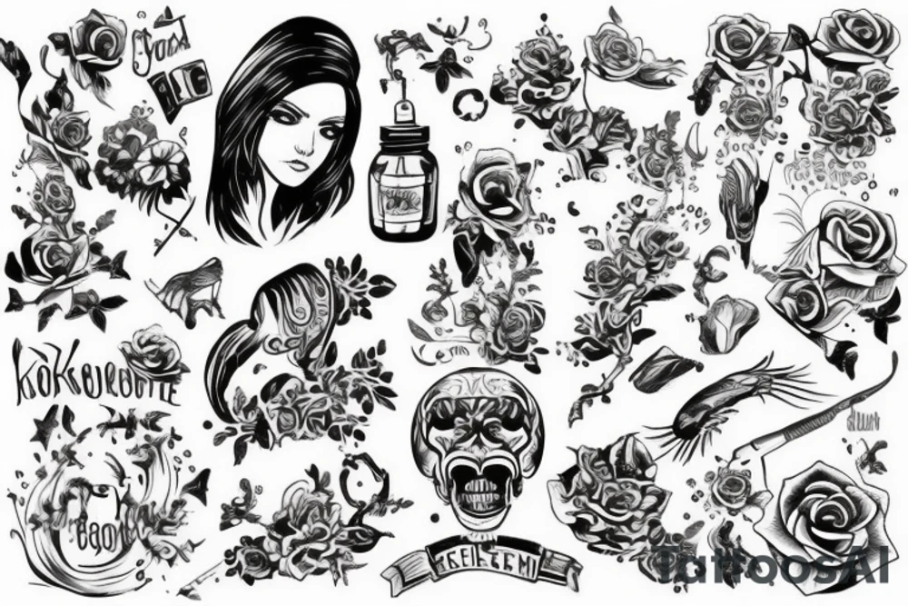 Череп в ковбойській шляпі tattoo idea