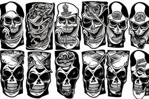 harley davidson with grim reaper riding tattoo idea