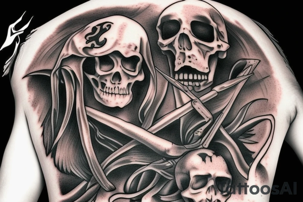 grim reaper on motorcycle tattoo idea