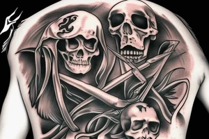 grim reaper on motorcycle tattoo idea