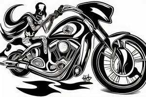 grim reaper on motorcycle tattoo idea