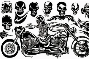 grim reaper on motorcycle tattoo idea
