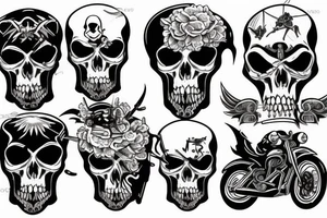 grim reaper on motorcycle tattoo idea