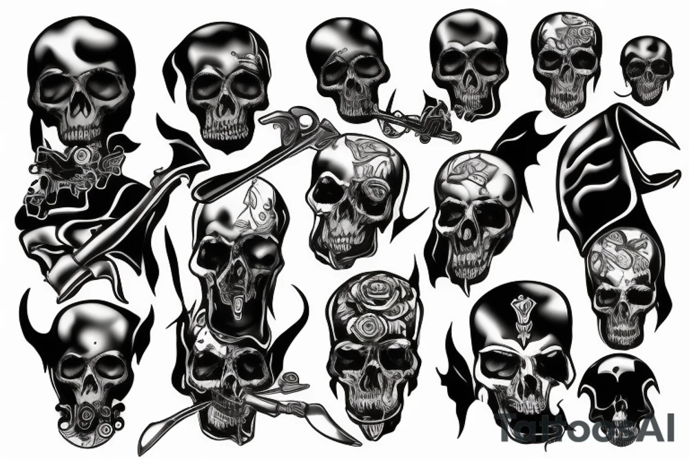grim reaper on motorcycle tattoo idea