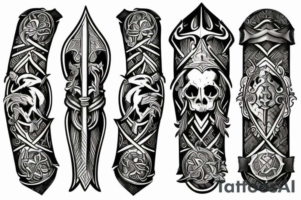 Medieval sword tattoo idea