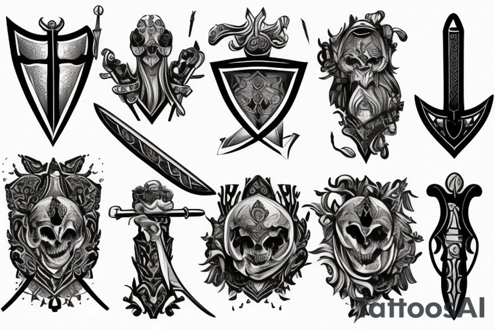 Medieval sword tattoo idea